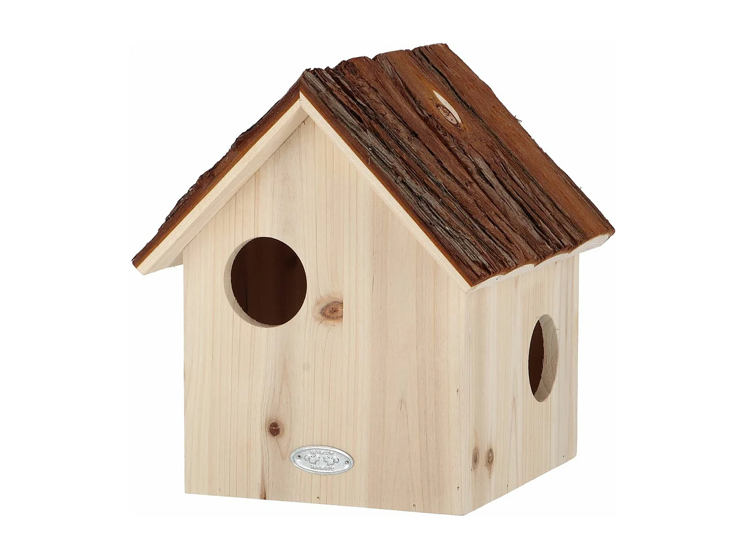 Nichoir pour écureuil avec toît en écorce