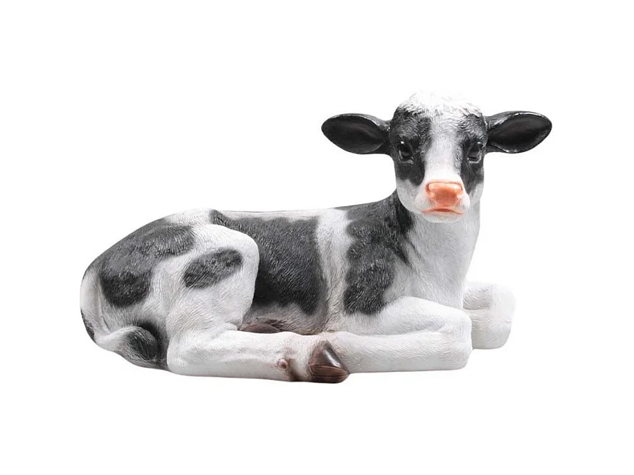 Vache couchée en résine 46 x 28 x 27 cm