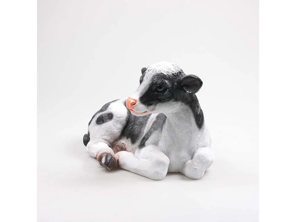 Vache couchée en résine 46 x 28 x 27 cm