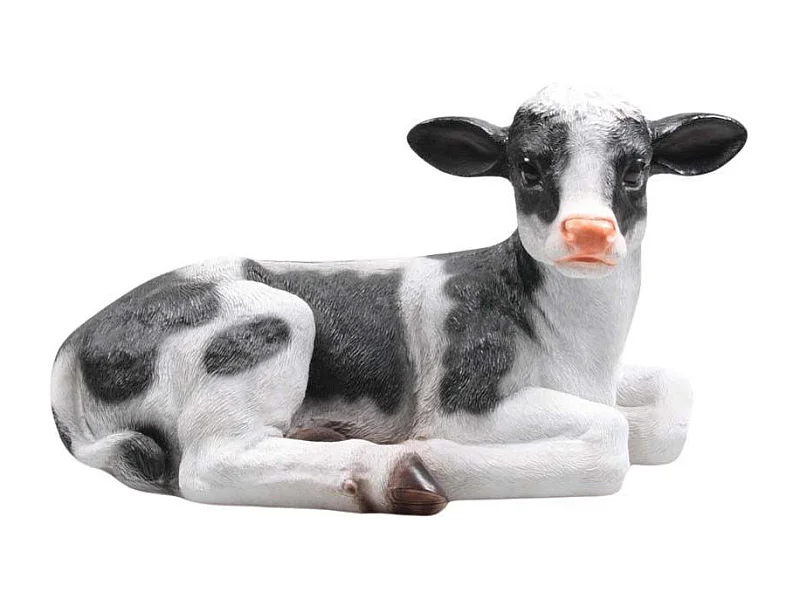 Vache couchée en résine 46 x 28 x 27 cm