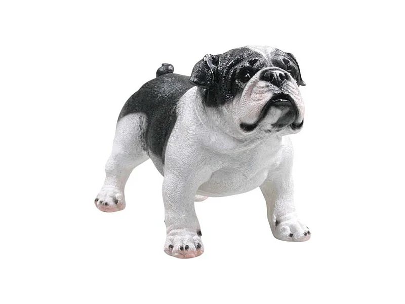 Bouledogue anglais debout en résine 41 x 21 x 27 cm