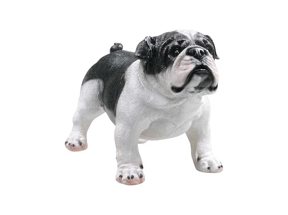 Bouledogue anglais debout en résine 41 x 21 x 27 cm