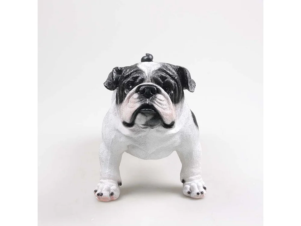 Bouledogue anglais debout en résine 41 x 21 x 27 cm
