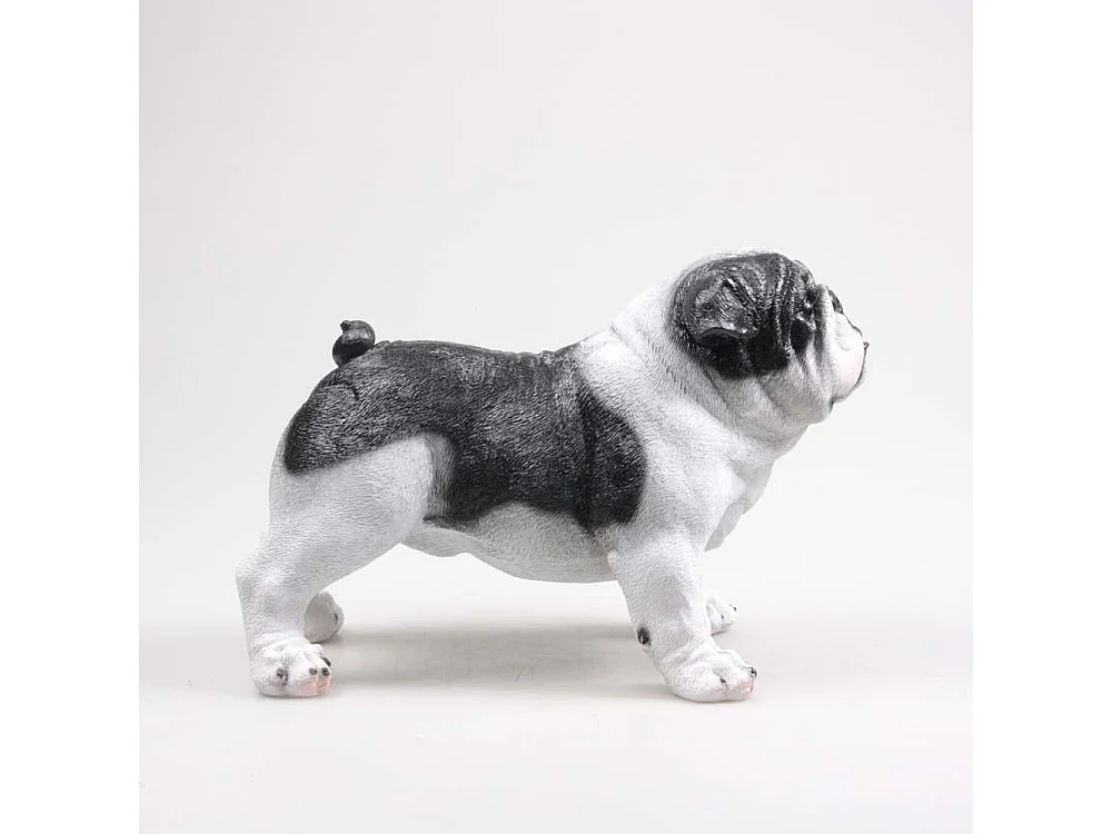 Bouledogue anglais debout en résine 41 x 21 x 27 cm