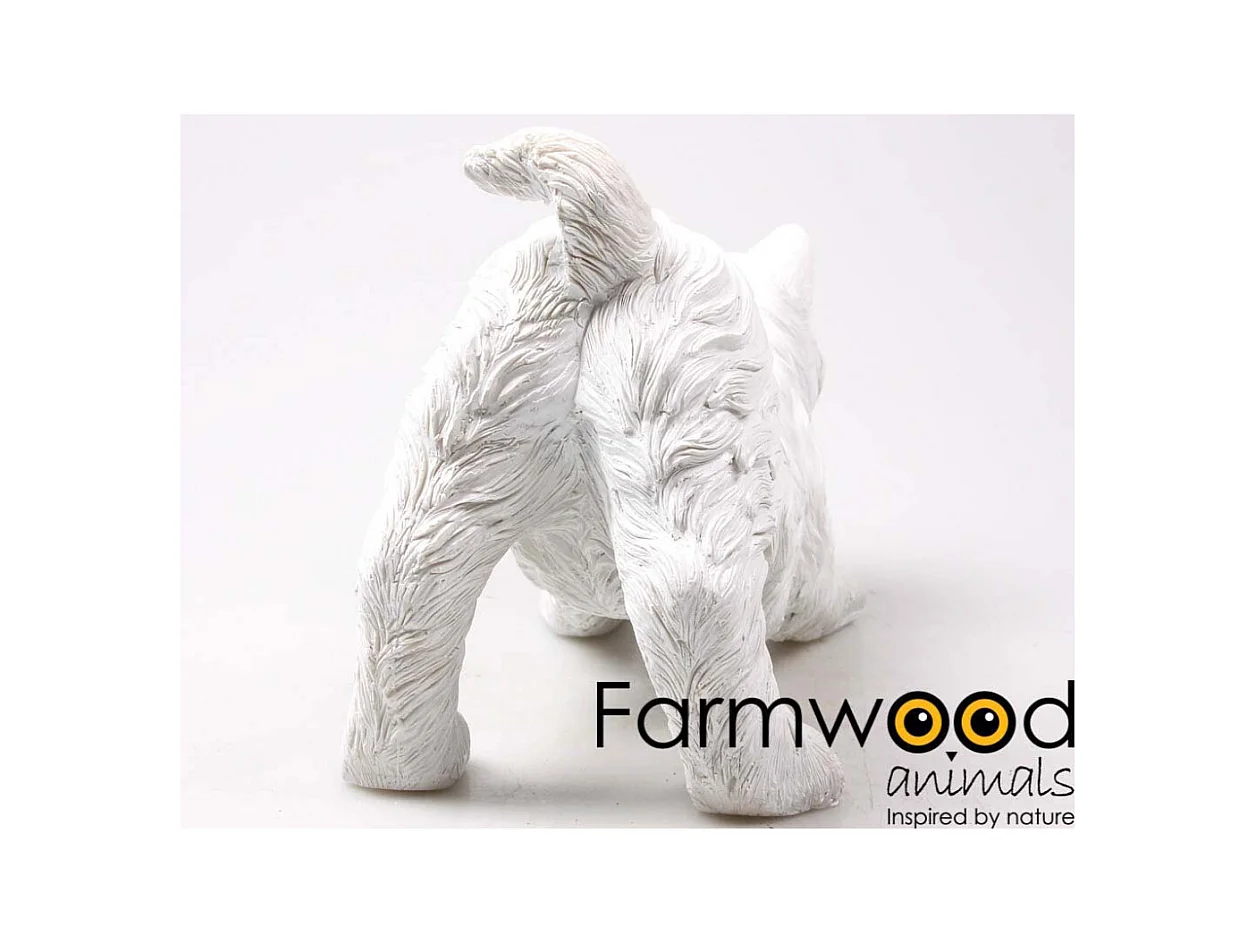 Chien west highland en résine 17 x 11 x 21 cm