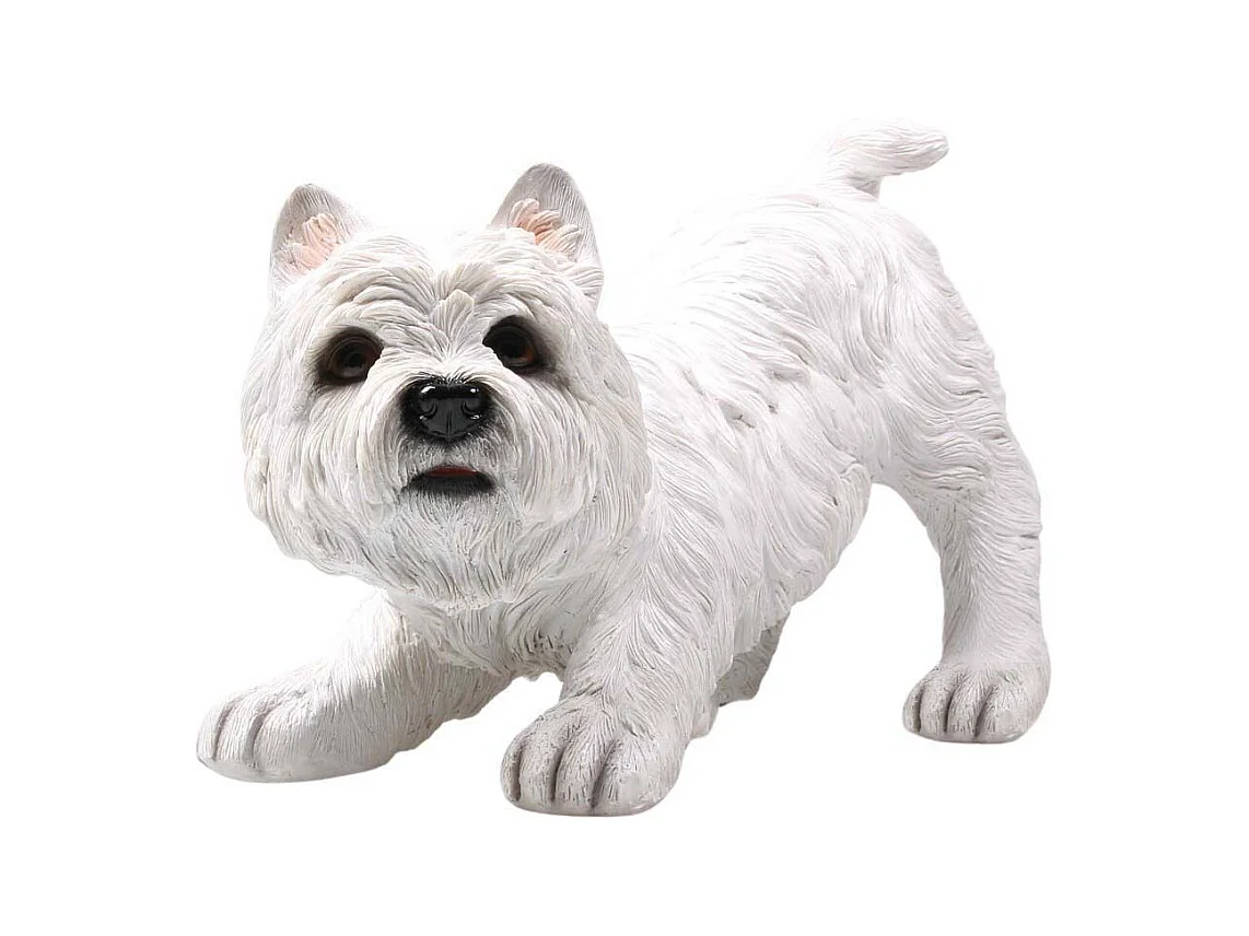 Chien west highland en résine 17 x 11 x 21 cm