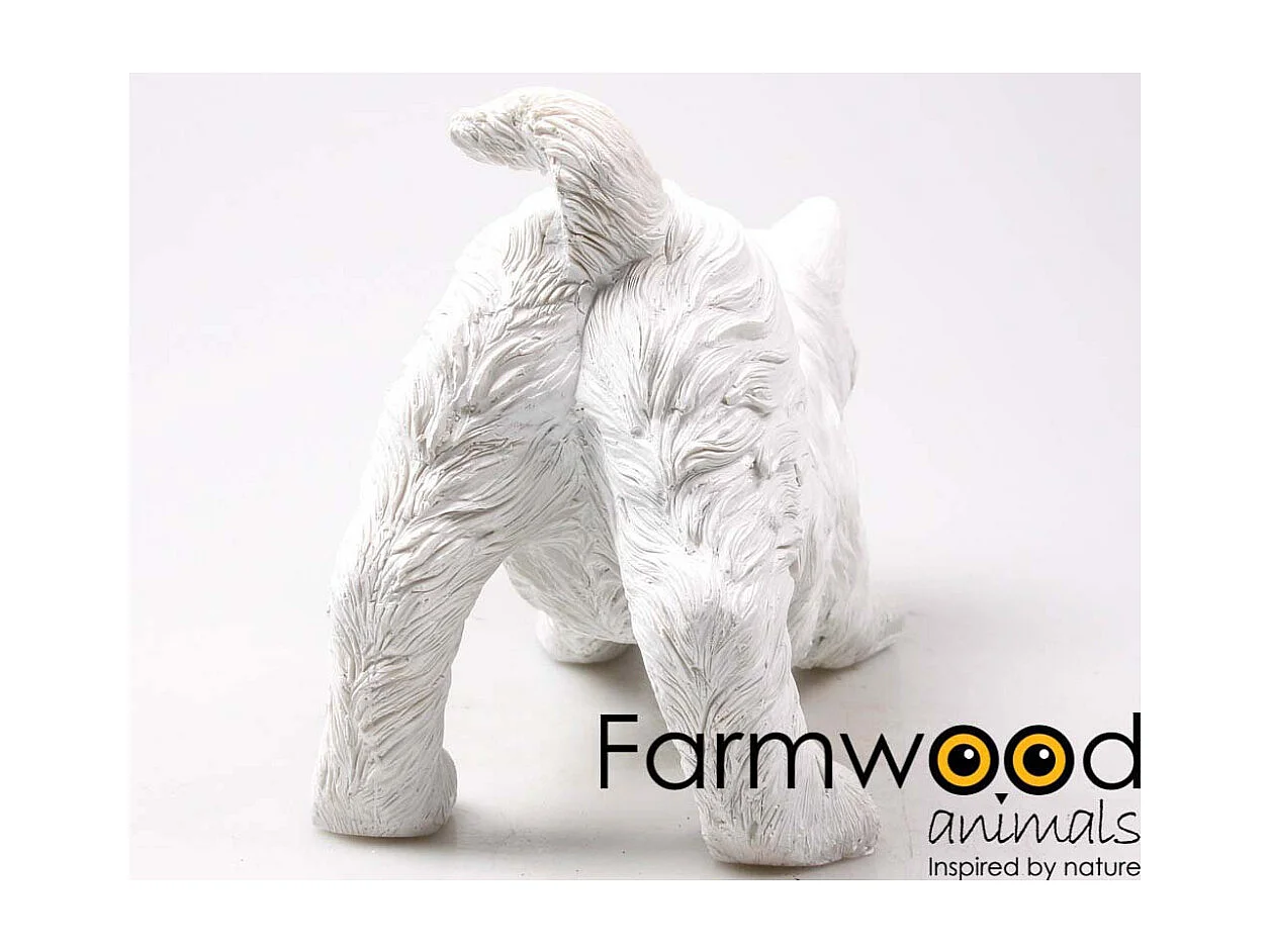 Chien west highland en résine 17 x 11 x 21 cm