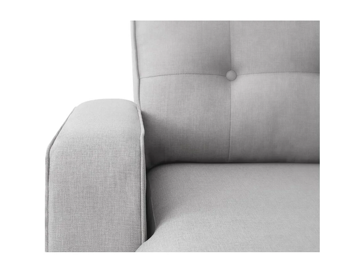 Canapé d'angle 3 places convertible réversible Marius en tissu - Gris clair - L220 x P146 x H84cm - Loungitude