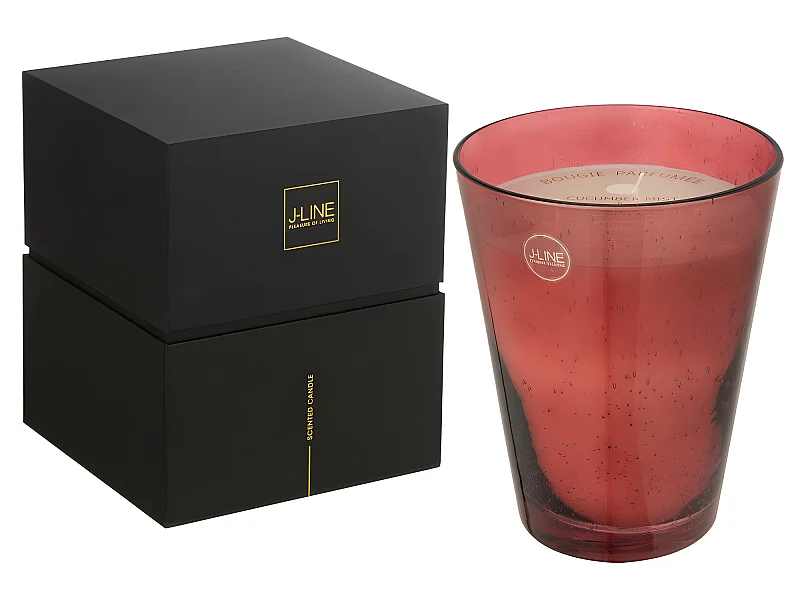 Vela perfumada portofino cristal burdeos Alt. 25 cm