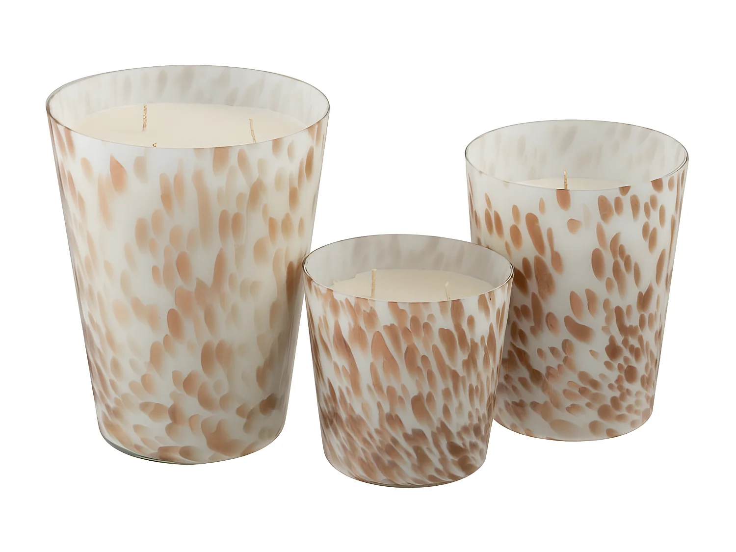 Candela profumata in portacandele in vetro bianca - dorato 16x16x19 cm