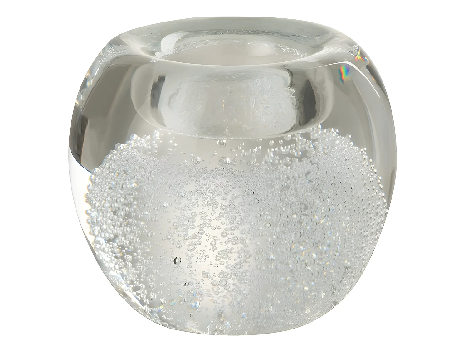 Candelabro pisapapeles vidrió transparente Alt. 8