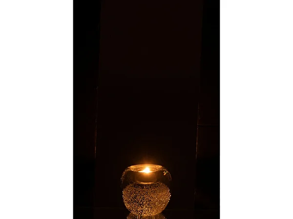 Candelabro pisapapeles vidrió transparente Alt. 8