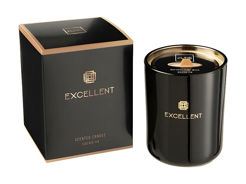 Vela perfumada excellent esencia abeto siberia negro 80 horas Alt. 14
