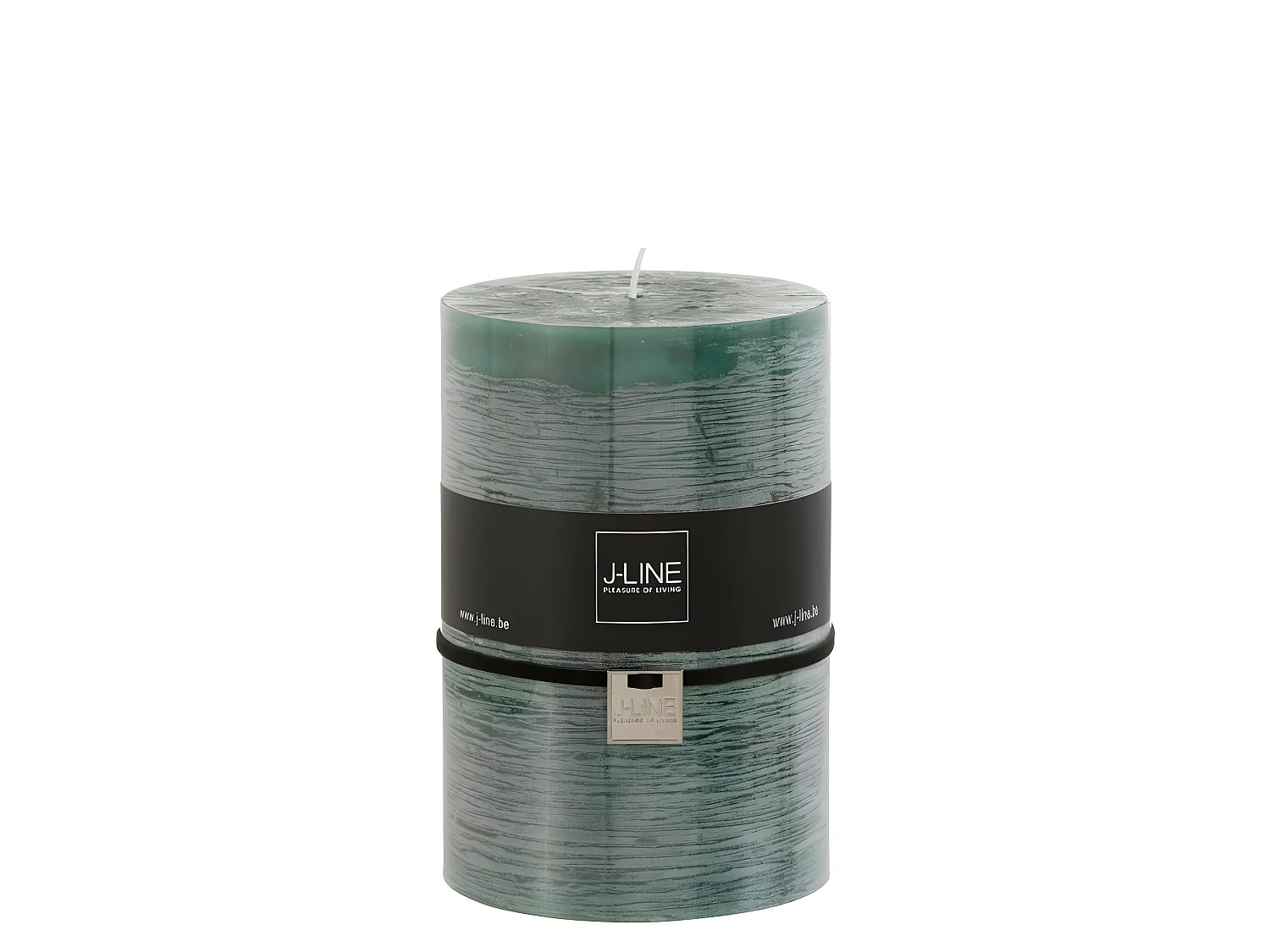 Vela cilíndrica verde oscuro extra -110h Alt. 15 cm