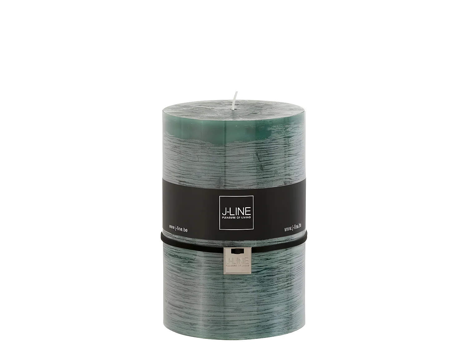 Vela cilíndrica verde oscuro extra -110h Alt. 15 cm