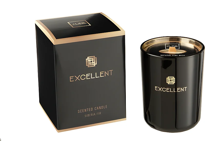 Vela perfumada excellent esencia abeto siberia negro 50 horas Alt. 10