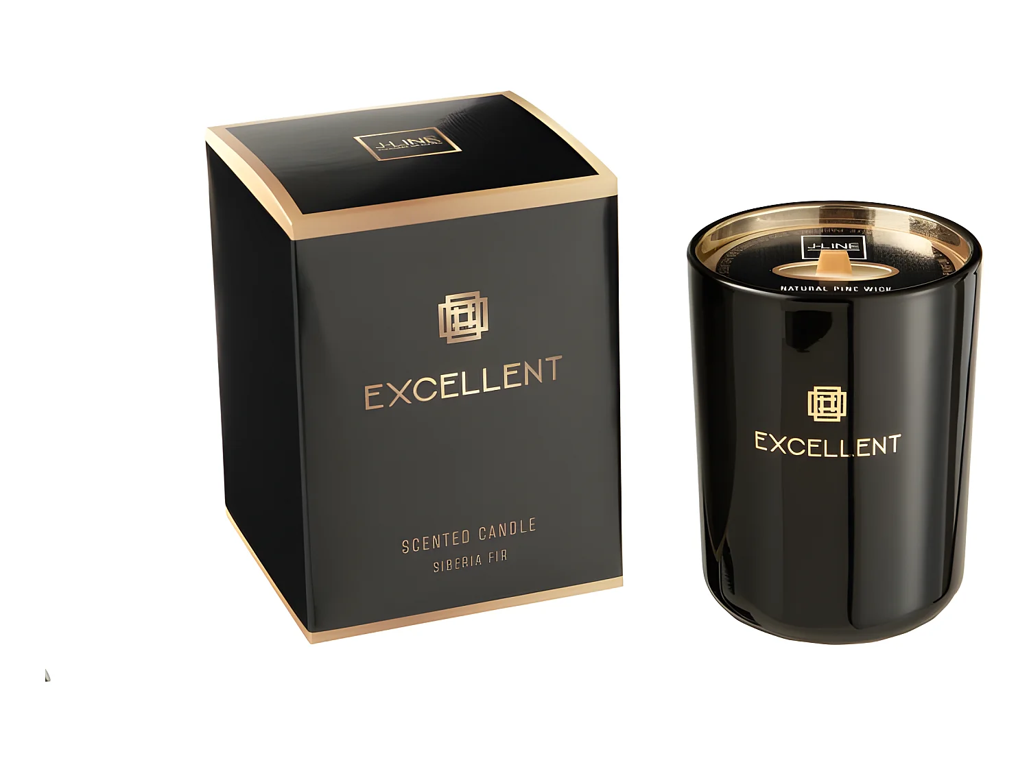 Vela perfumada excellent esencia abeto siberia negro 50 horas Alt. 10