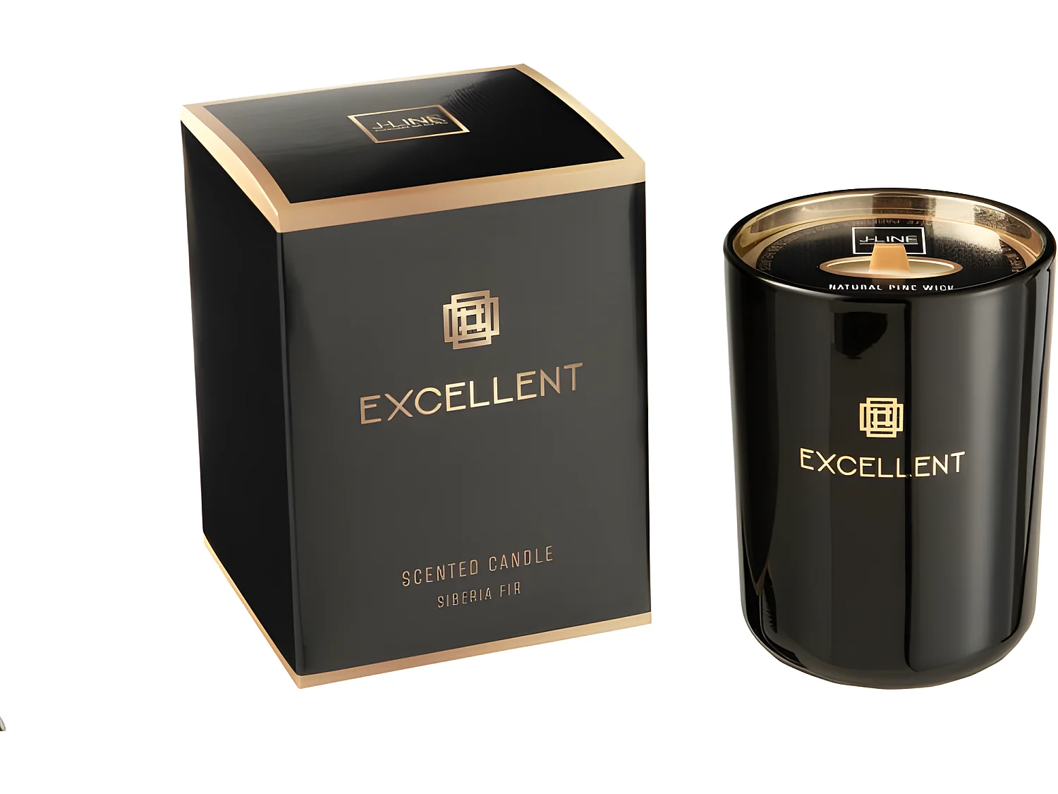 Vela perfumada excellent esencia abeto siberia negro 50 horas Alt. 10