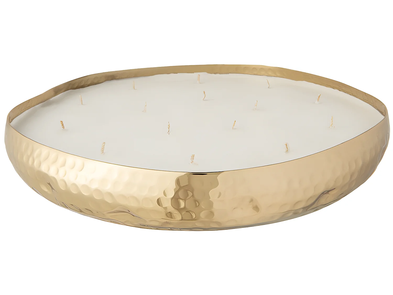 Vela perfumada de parafina dorada de 36x36x5 cm