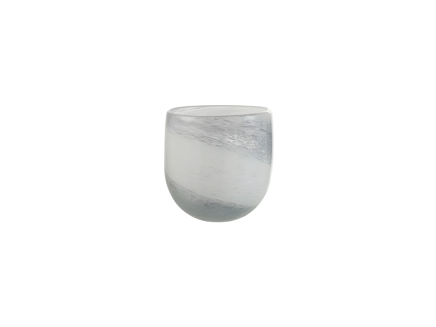 Photophore en verre gris 10.5x10.5x10 cm