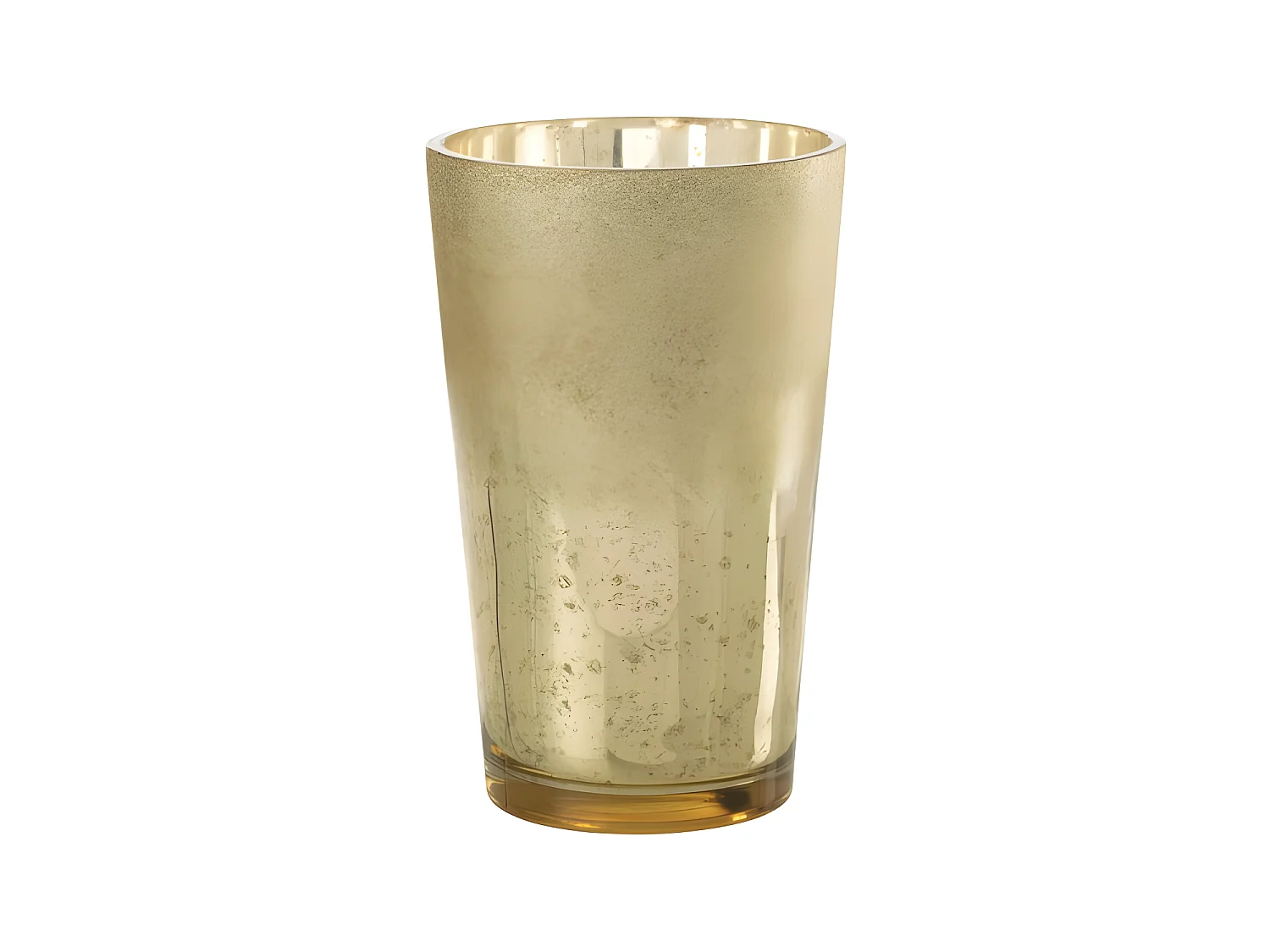 Candela profumata 160H in portacandele in vetro dorato 20x20x32.5 cm