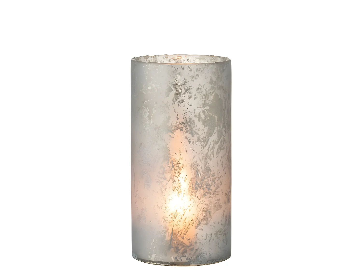 Portacandela in vetro blu 17.5x17.5x35 cm