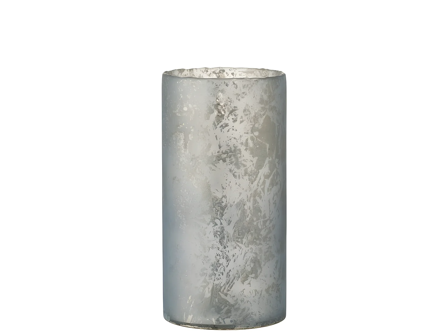 Portacandela in vetro blu 17.5x17.5x35 cm