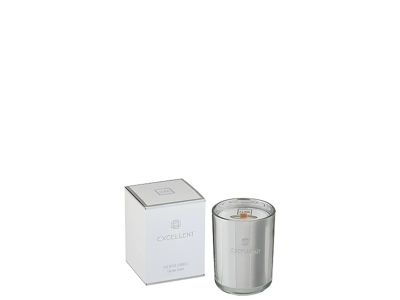 Vela perfumada excellent esencia algodón de azúcar plata-50 horas Alt. 12 cm