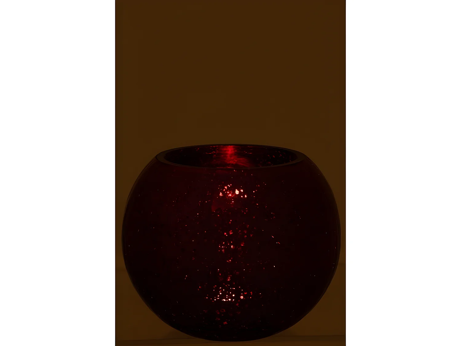 Portacandela in vetro rosso 20x20x15.5 cm