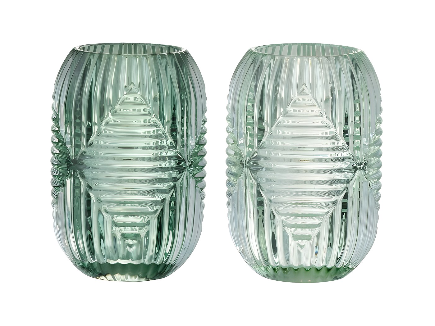 Set De 2 Photophores En Verre Crème 10x10x9 Cm | Leroy Merlin