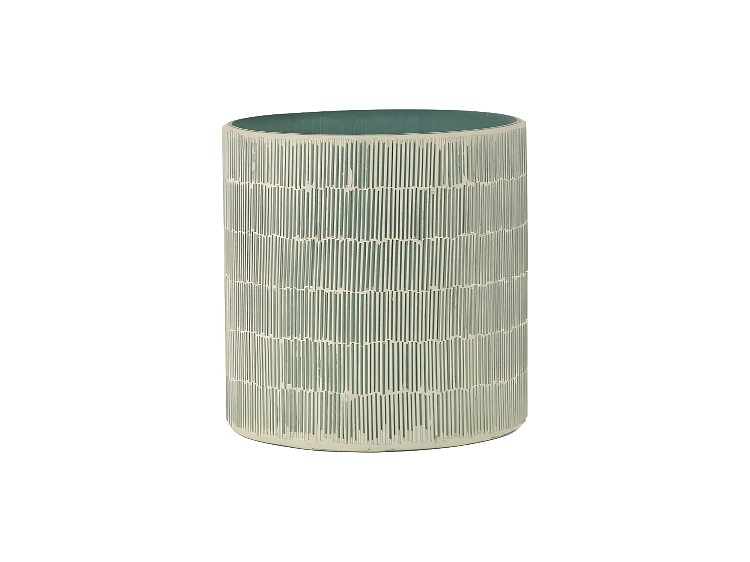 Portavelas con mosaicos de vidrio gris 16x16x16 cm