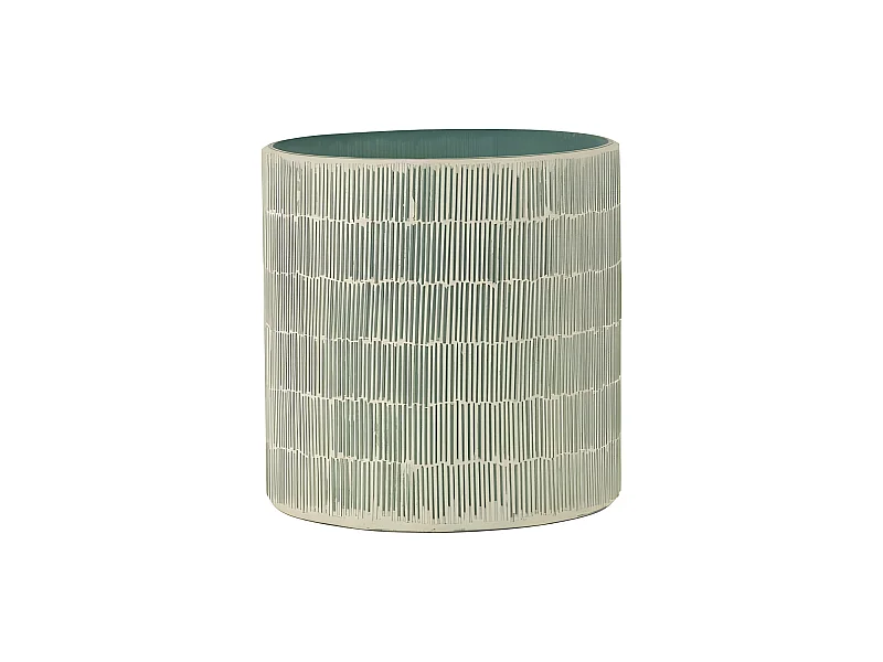 Portavelas con mosaicos de vidrio gris 16x16x16 cm