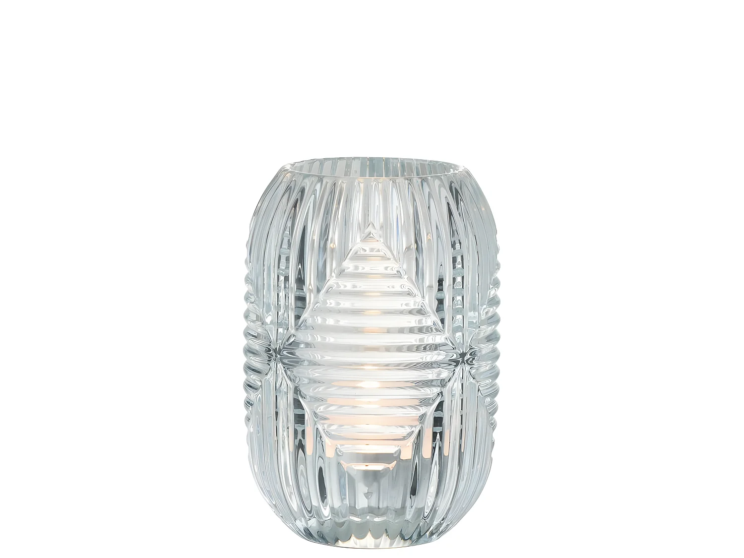 Photophore en verre transparent 9x9x13 cm