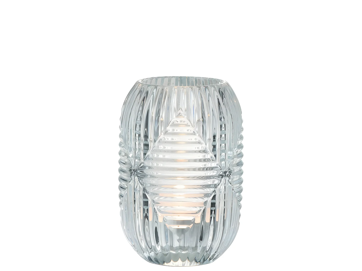 Photophore en verre transparent 9x9x13 cm