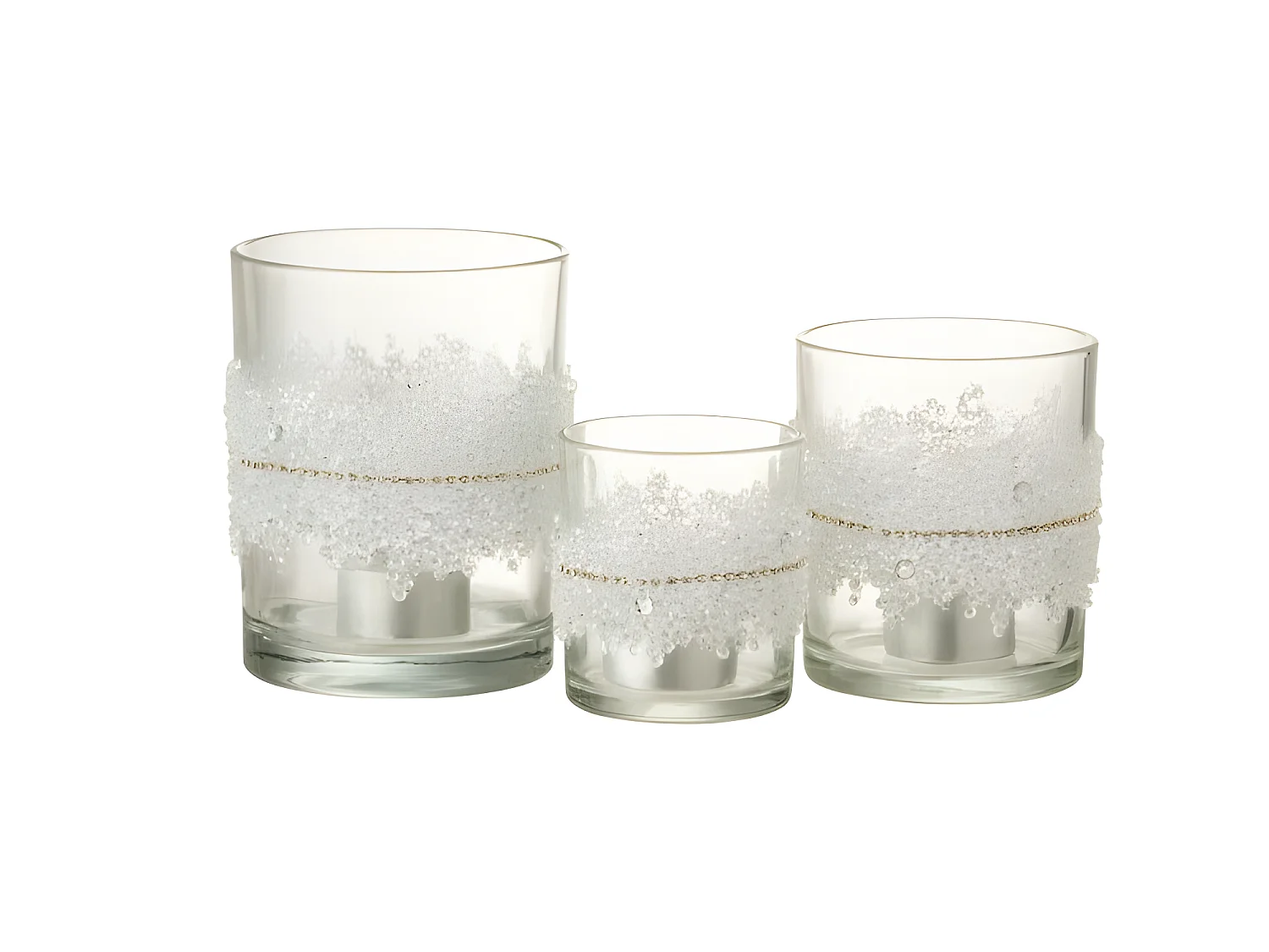 Photophore en verre transparent 10.5x10.5x12.5 cm