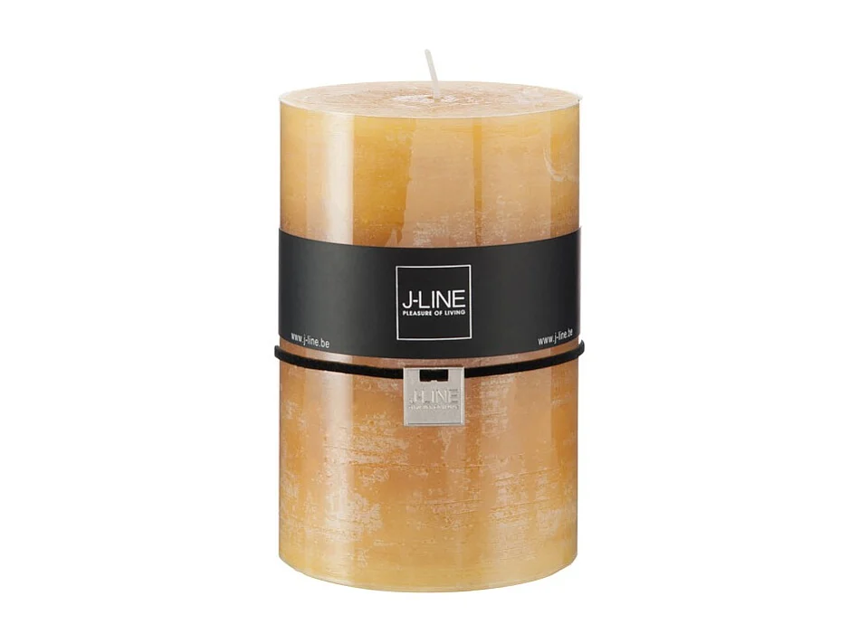 Vela cilíndrica ocre xl -110h Alt. 15 cm