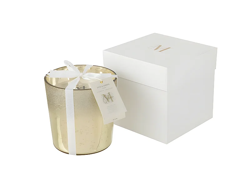 Candela profumata in bicchiere di champagne 16x16x16 cm