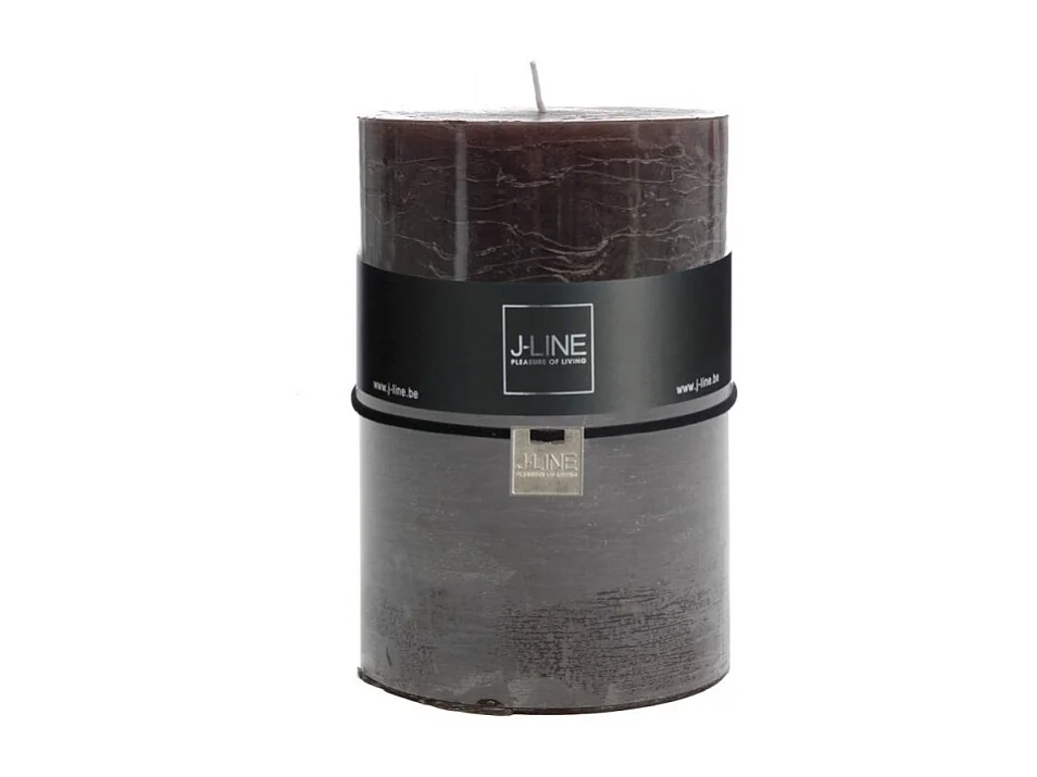 Vela cilindro marrón/negro xl -120h Alt. 15 cm