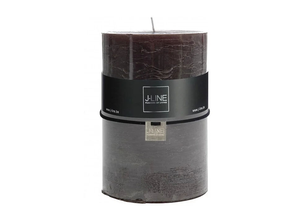 Vela cilindro marrón/negro xl -120h Alt. 15 cm