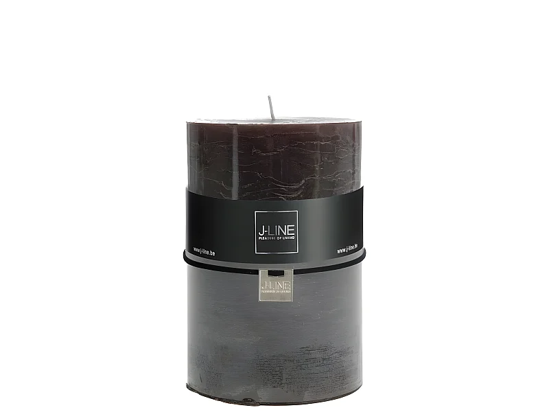 Vela cilindro marrón/negro xl -120h Alt. 15 cm