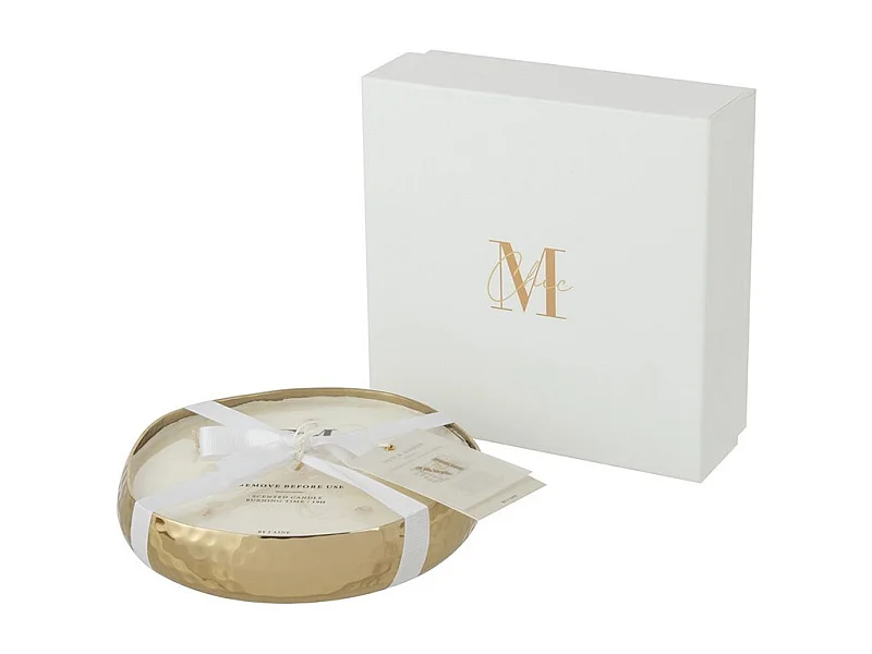 Vela perfumada livia metal oro 13x13 cm