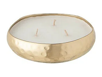 Bougie Parfumée Livia en Métal Or Petit