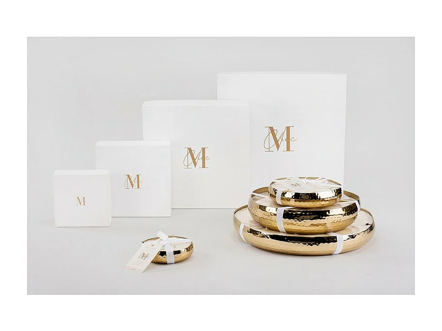 Bougie Parfumée Livia en Métal Or Petit