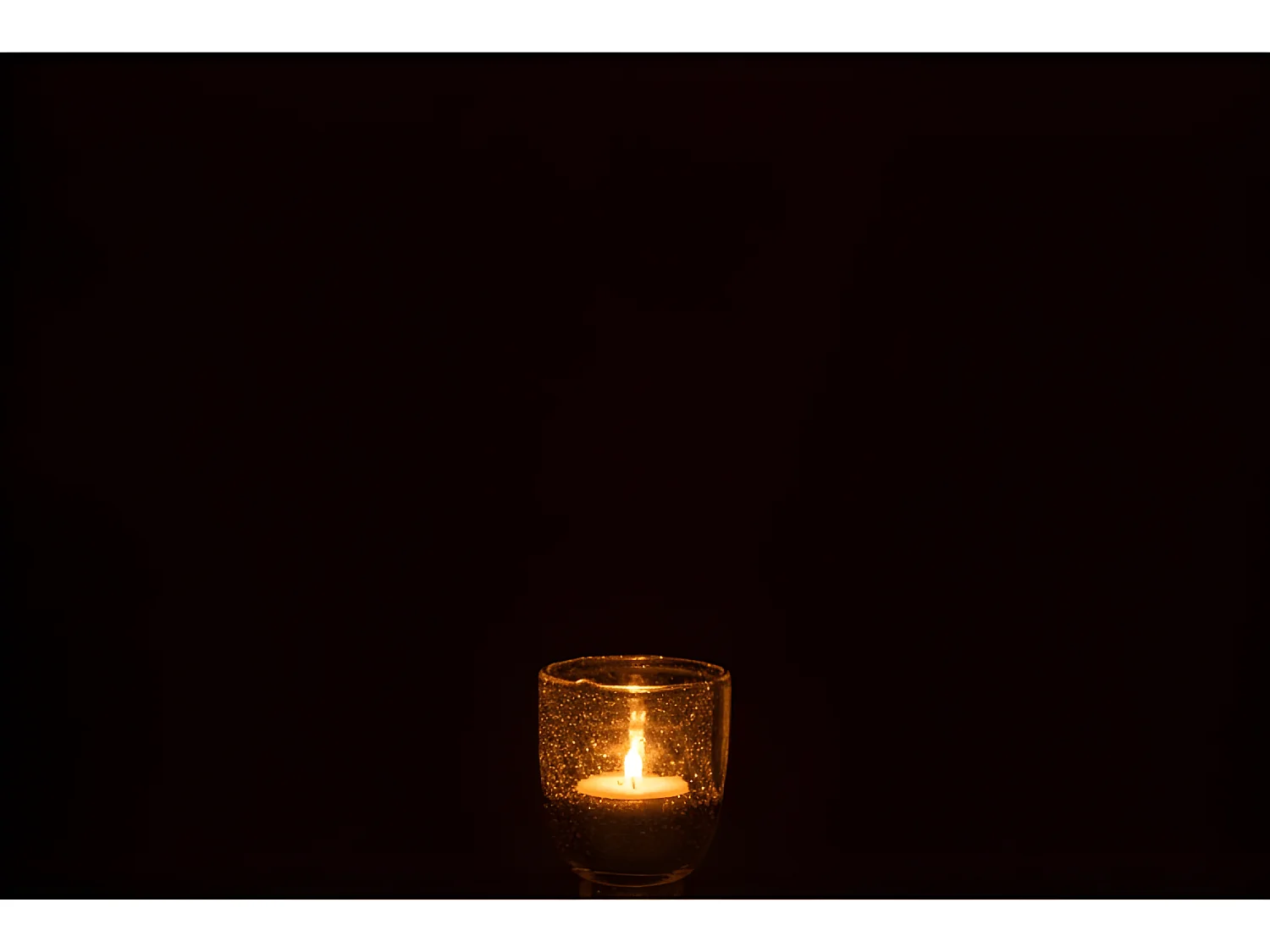 Photophore en verre transparent 7x7x7.5 cm