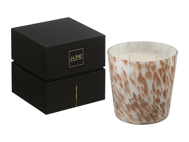 Vela perfumada noa neón night blanco/oro-50h Alt. 12 cm