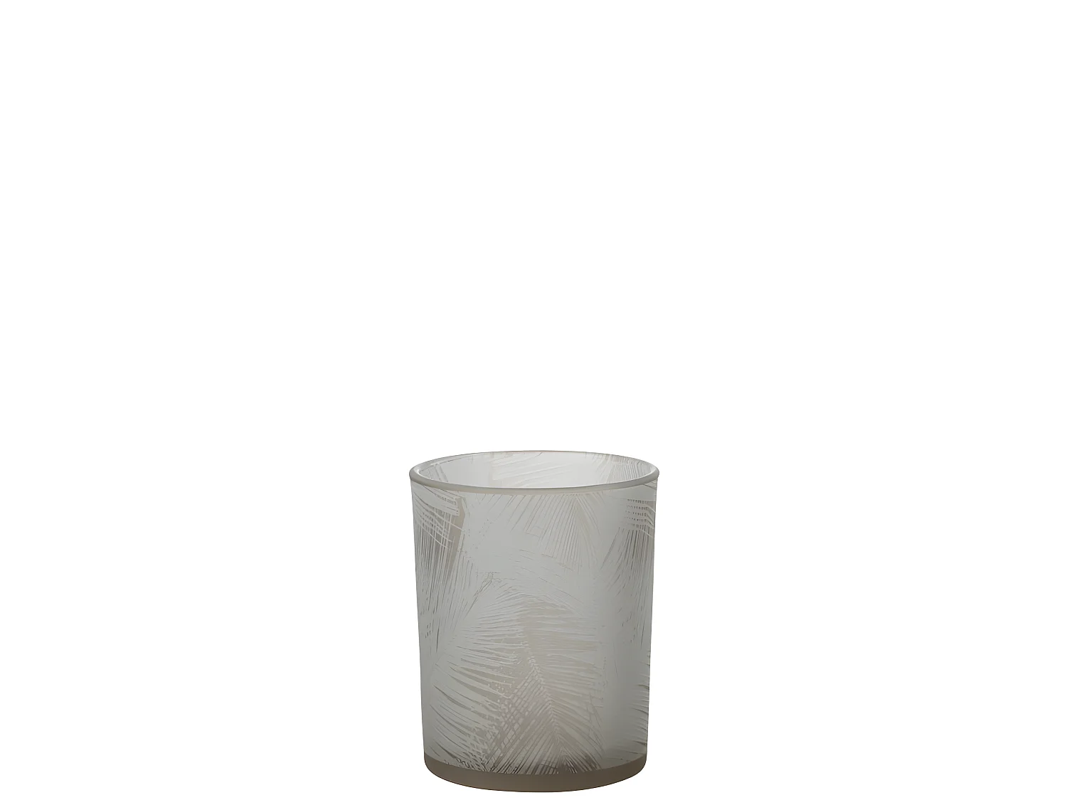 Portavelas de vidrio gris 10x10x12.5 cm