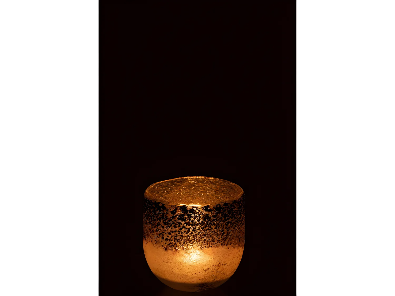 Portavelas milano cristal gris/rosa 10