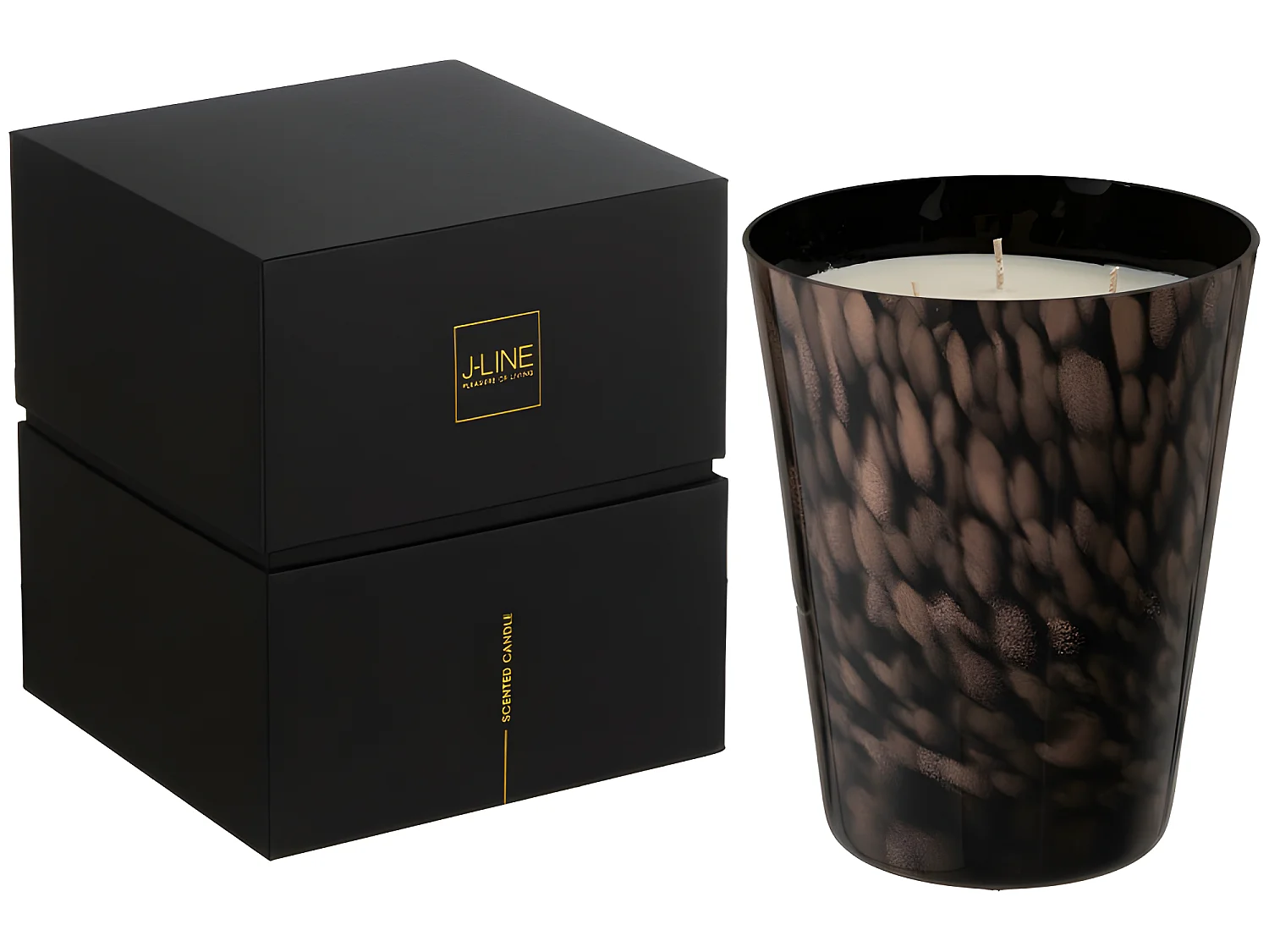 Vela perfumada noa sándalo negro/oro Alt. 20 cm