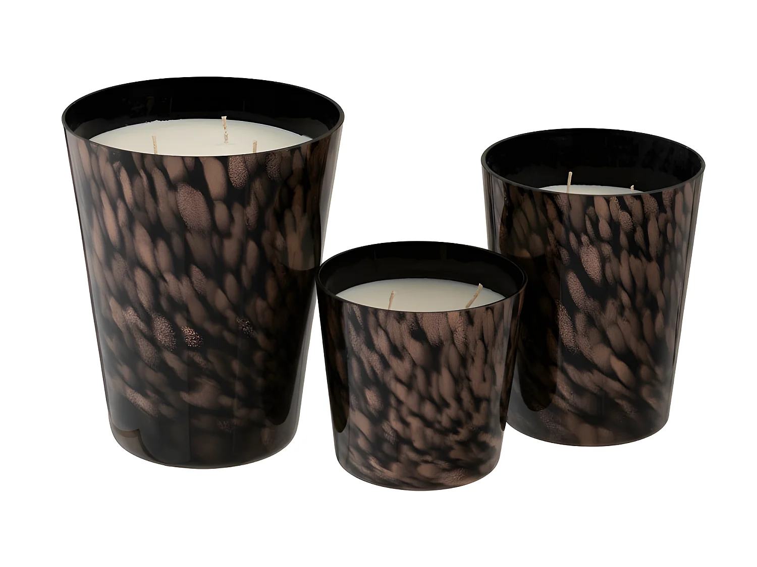 Vela perfumada noa sándalo negro/oro Alt. 20 cm