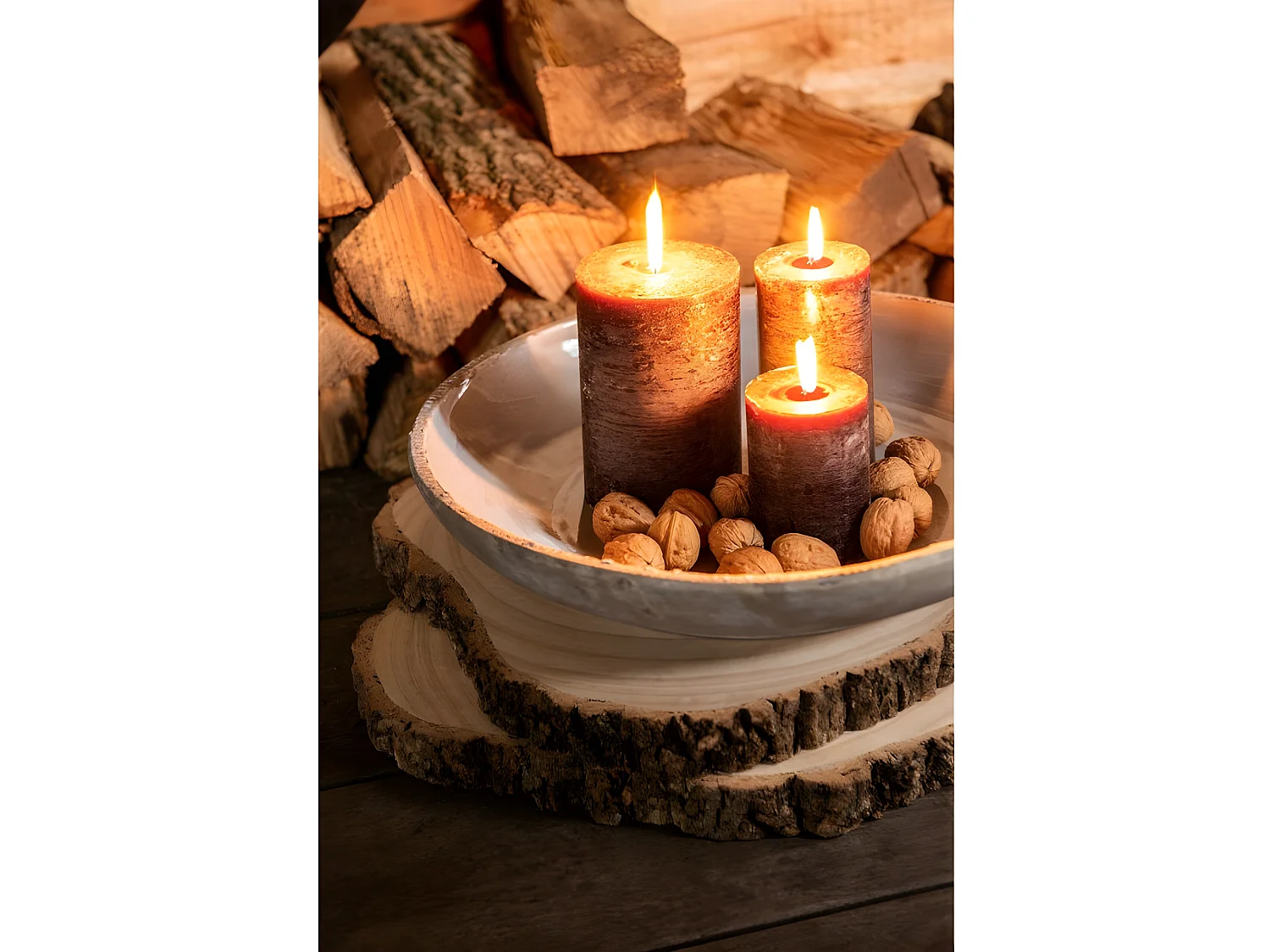 Vela cilindro braun xl -120h Alt. 15 cm